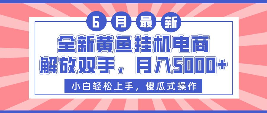 全新黄鱼挂机电商，解放双手，月入5000+ - 臻优资源网