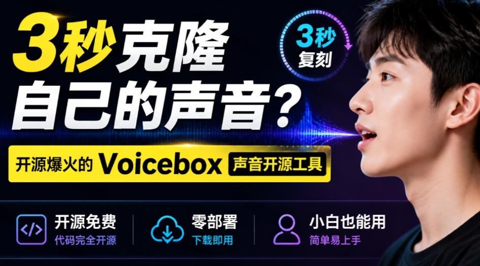 3秒克隆自己的声音？开源爆火的Voicebox声音开源工具，实测体验超好，零部署小白也能直接用 - 臻优资源网