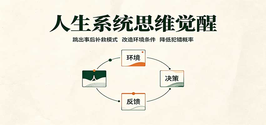 人生系统思维觉醒：跳出事后补救模式，改造环境条件，降低犯错概率 - 臻优资源网