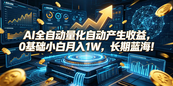 AI全自动量化自动产生收益，0基础小白月入1W，长期蓝海！【揭秘】 - 臻优资源网