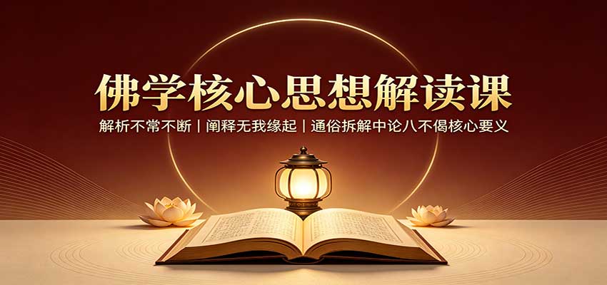 佛学核心思想解读课：解析不常不断，阐释无我缘起，通俗拆解中论八不偈核心要义 - 臻优资源网