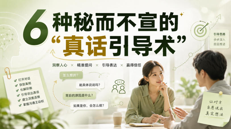付费文章：6种秘而不宣的“真话引导术” - 臻优资源网