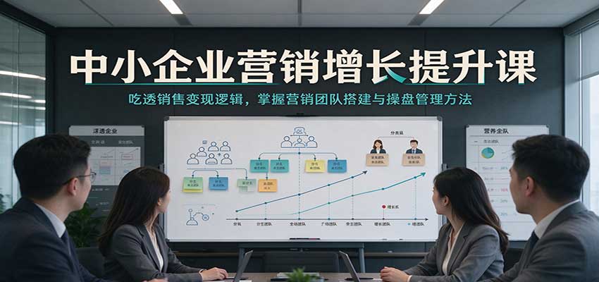 中小企业营销增长提升课：吃透销售变现逻辑，掌握营销团队搭建与操盘管理方法 - 臻优资源网