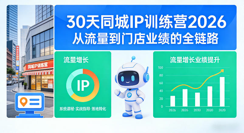 30天同城IP训练营2026年，从流量到门店业绩的全链路 - 臻优资源网