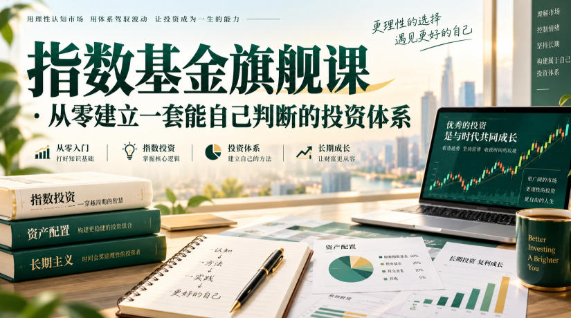 指数基金旗舰课·从零建立一套能自己判断的投zi体系 - 臻优资源网