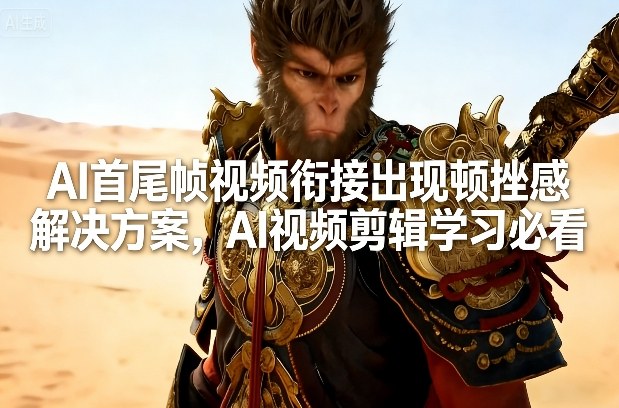 AI首尾帧视频衔接出现顿挫感解决方案，AI视频剪辑学习必看 - 臻优资源网