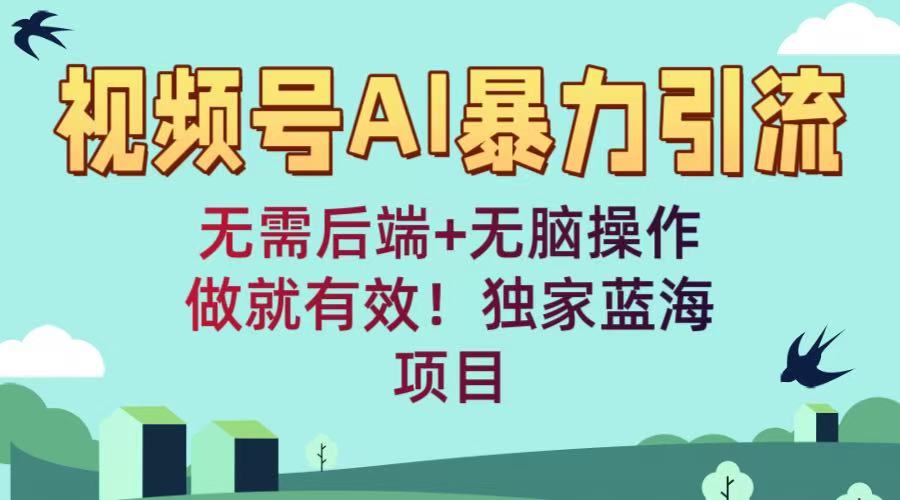 视频号AI暴力引流：无需后端+无脑操作，做就有效！独家蓝海项目 - 臻优资源网