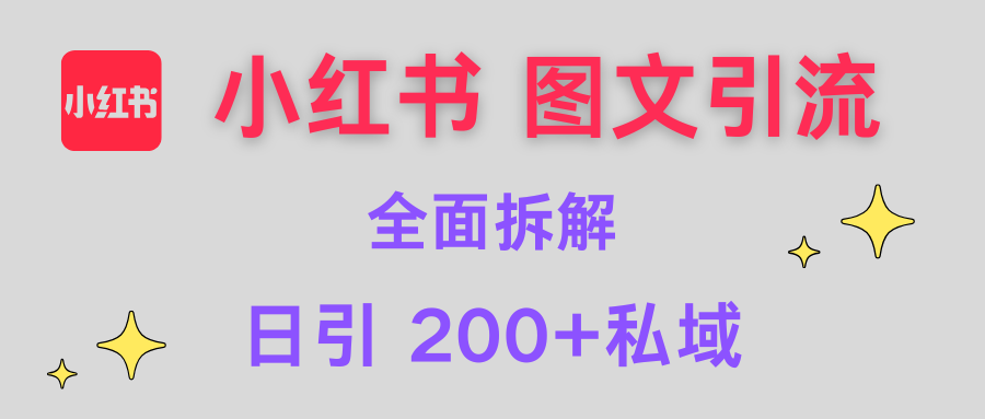 【小红书图文引流】全面解析，日引200+私域 - 臻优资源网