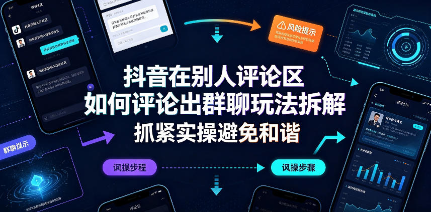 抖音在别人评论区如何评论出群聊玩法拆解，抓紧实操避免和谐 - 臻优资源网
