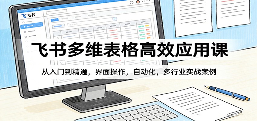 飞书多维表格高效应用课：从入门到精通，界面操作，自动化，多行业实战案例 - 臻优资源网