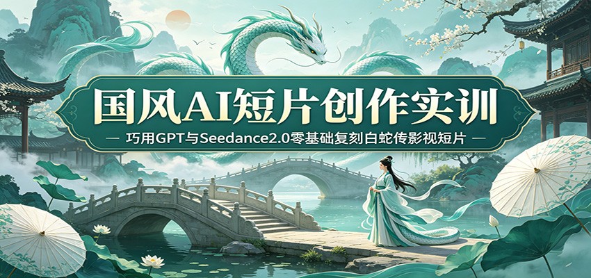 国风AI短片创作实训：巧用GPT与Seedance2.0零基础复刻白蛇传影视短片 - 臻优资源网