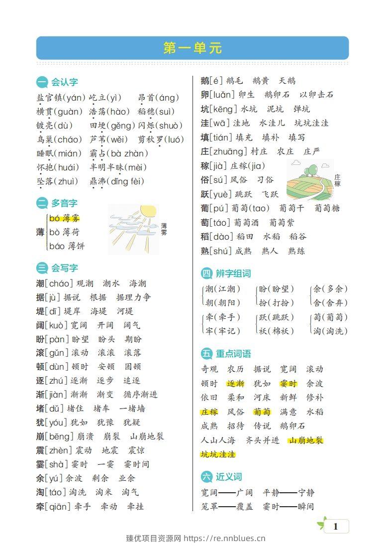 四（上）语文期末（核心考点梳理） - 臻优资源网