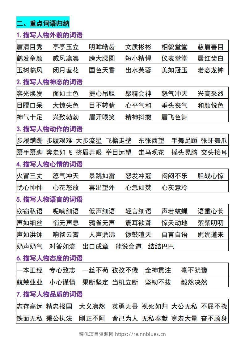 图片[2] - 【四上】语文必背汇总 - 臻优资源网