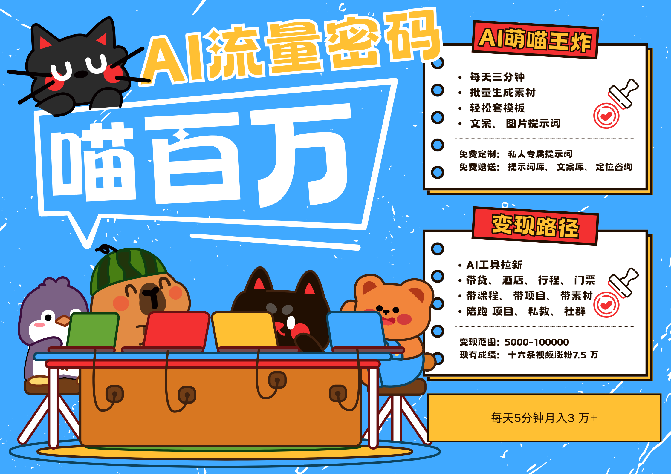 AI+宠物+旅行2025最火流量密码 轻松用AI宠物做文旅账号 可带货，带酒店，可以带行程，旅行社 小白三分钟学会 N种变现渠道 月入五位数  管道收益 - 臻优资源网