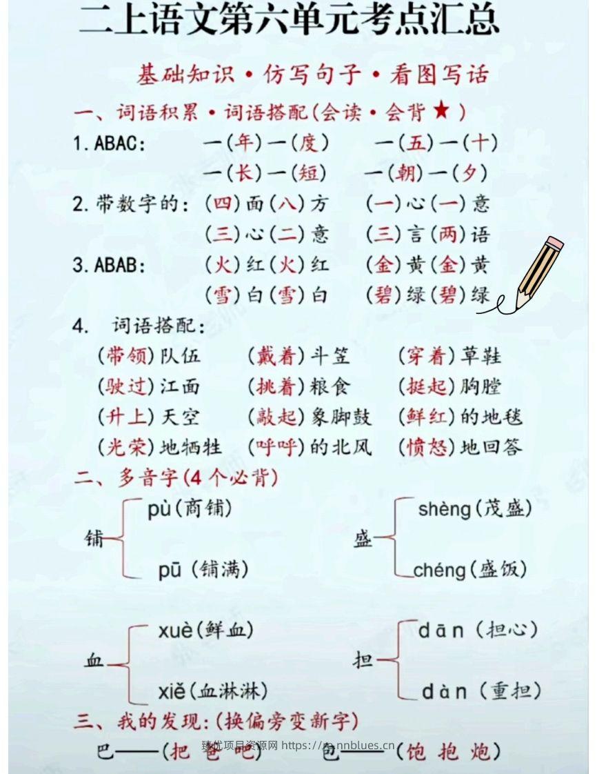 二上语文第六单元考点汇总 - 臻优资源网