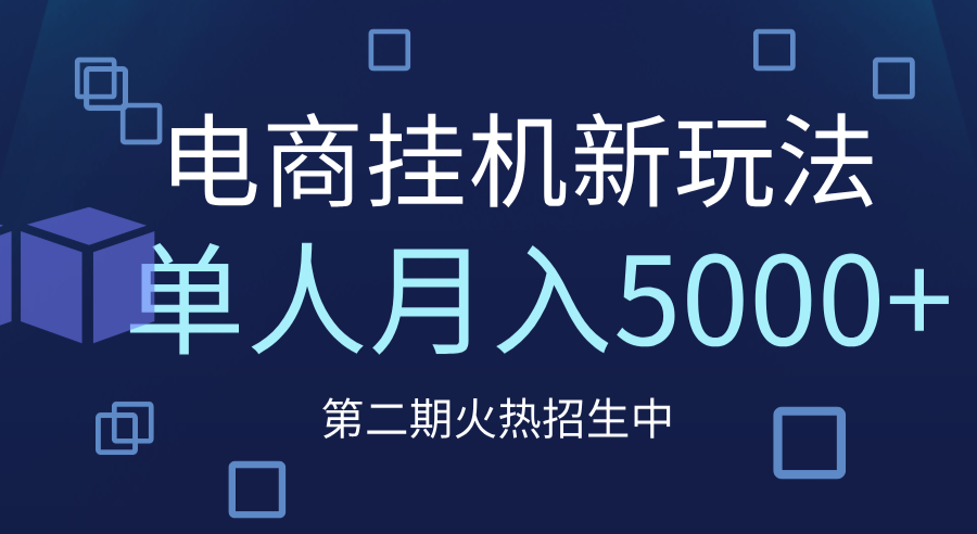 电商平台挂机新玩法，单人月入5000+攻略 - 臻优资源网