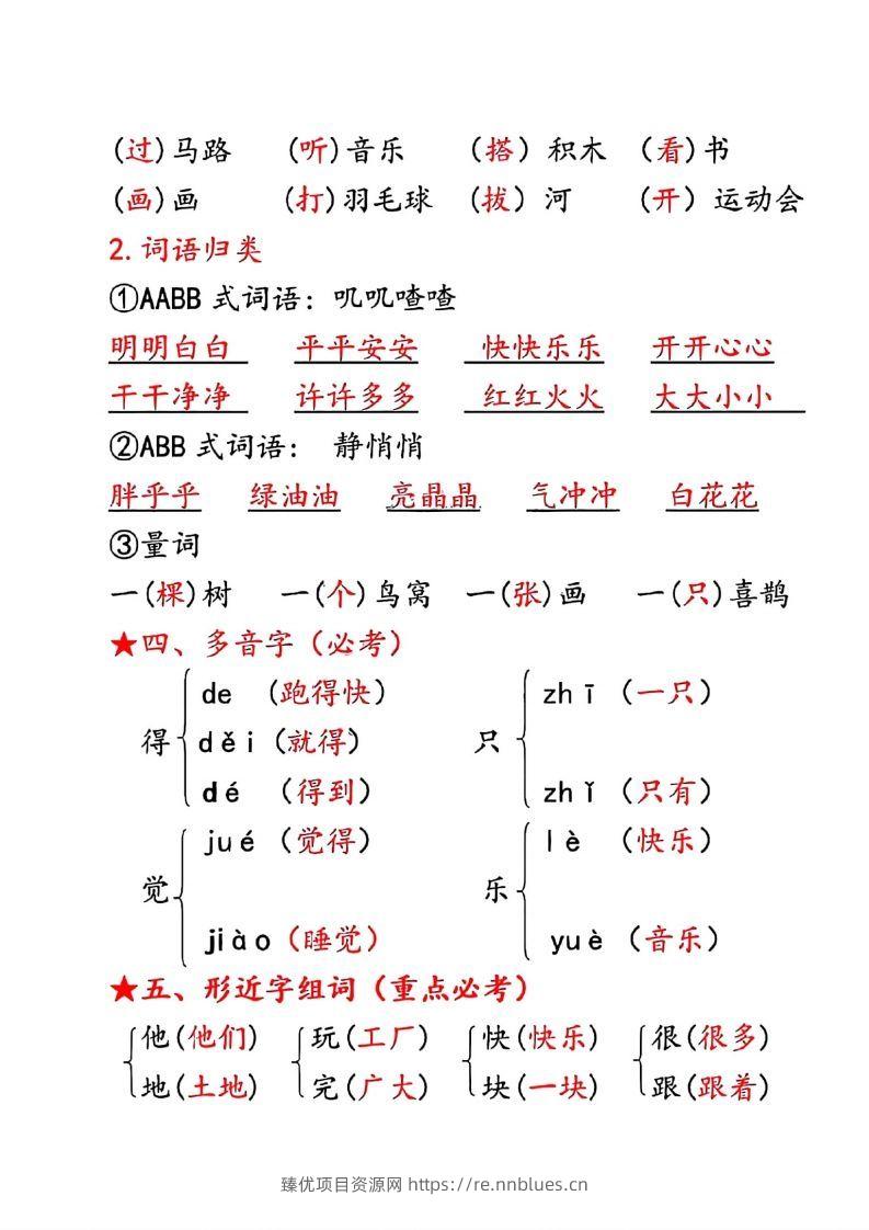 图片[2] - 一年级下册语文第三单元10个必备知识点 - 臻优资源网