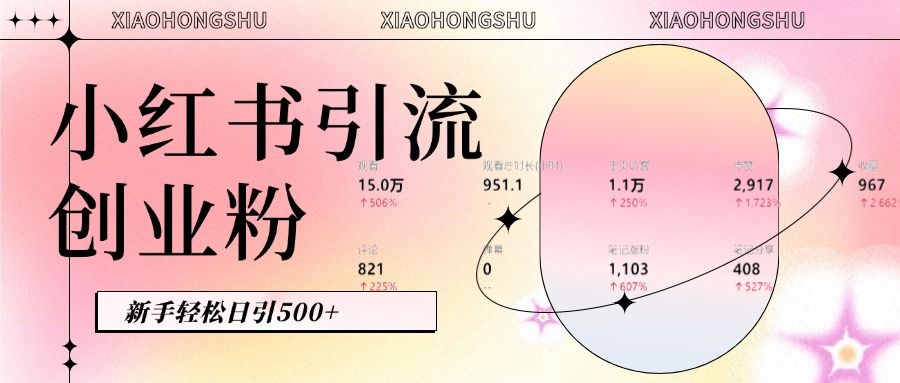 小红书私域引流无脑操作法：AI生成内容，粉丝自动转化，新手轻松日引500+创业粉 - 臻优资源网