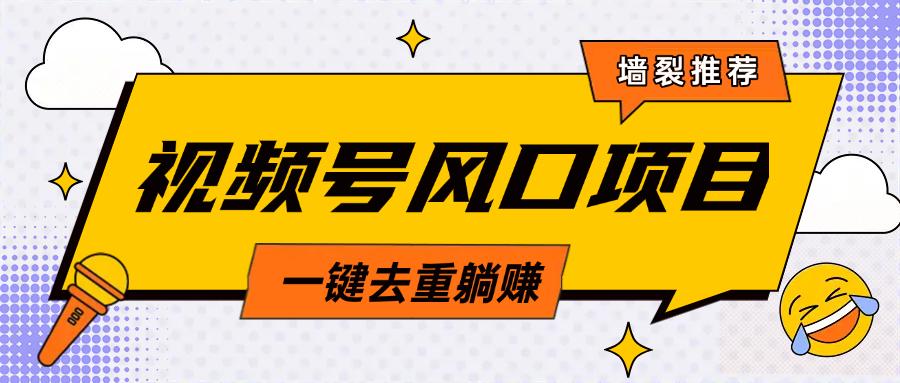 视频号风口蓝海项目，中老年人的流量密码，简单无脑，一键去重，轻松月入过万 - 臻优资源网