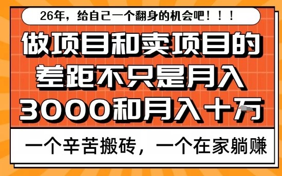 为什么卖项目能轻松月入10个W，而做项目却真正賺不到什么钱？原因竟然是这个！【揭秘】 - 臻优资源网