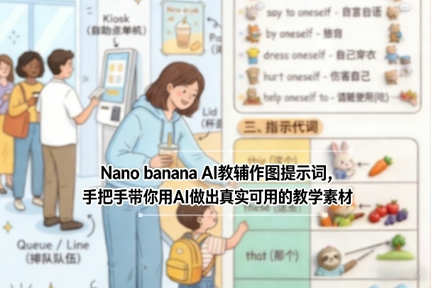 Nano banana AI教辅作图提示词，手把手带你用AI做出真实可用的教学素材 - 臻优资源网