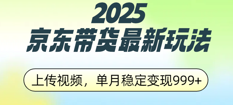 2025京东带货最新玩法，上传视频，单月稳定变现999+ - 臻优资源网