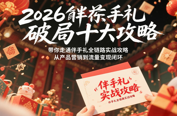 2026伴手礼破局十大攻略，带你走通伴手礼全链路实战攻略，从产品营销到流量变现闭环 - 臻优资源网