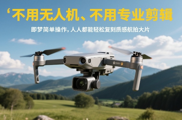 不用无人机、不用专业剪辑，即梦简单操作，人人都能轻松复刻质感航拍大片 - 臻优资源网