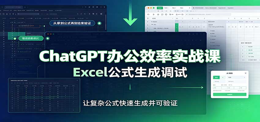 ChatGPT办公效率实战课：提示词技巧，Excel公式生成调试，文档编写教程 - 臻优资源网
