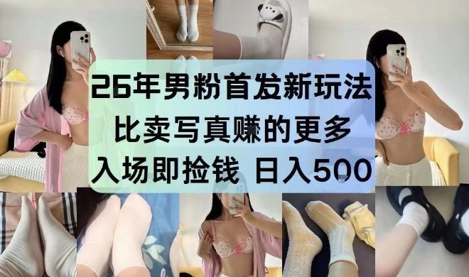26年男粉首发最新3.0玩法，独此一家，比卖写真賺的更多，入场即捡钱，日入5张【揭秘】 - 臻优资源网