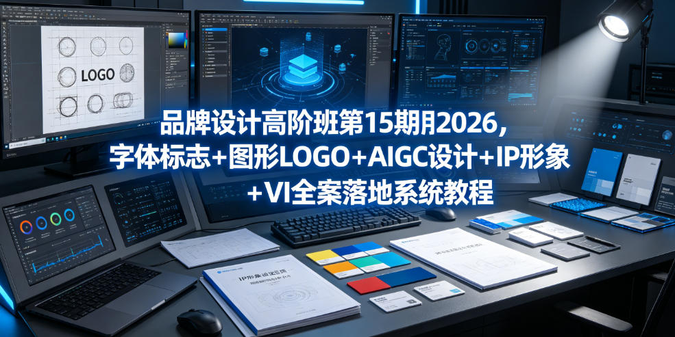 品牌设计高阶班第15期2026，字体标志＋图形LOGO＋AIGC设计＋IP形象＋VI全案落地系统教程 - 臻优资源网