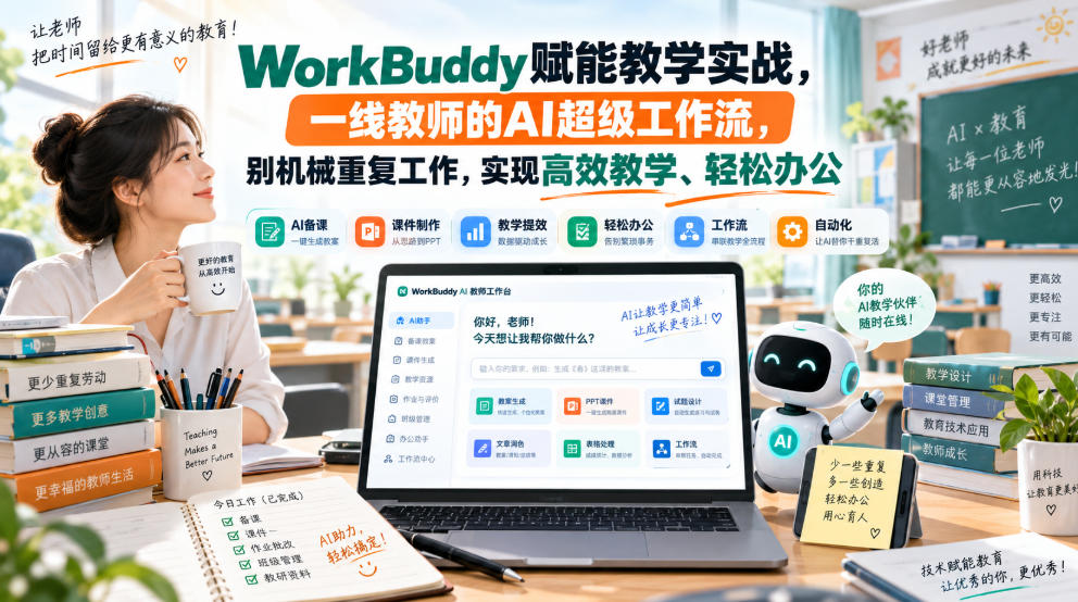 WorkBuddy赋能教学实战，一线教师的AI超级工作流，别机械重复工作，实现高效教学、轻松办公 - 臻优资源网