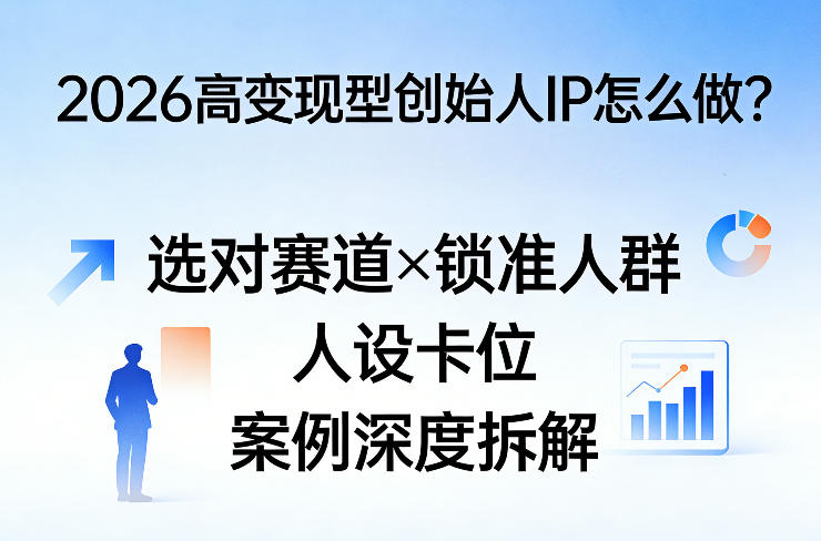 2026高变现型创始人IP怎么做？选对赛道×锁准人群×人设卡位×案例深度拆解 - 臻优资源网
