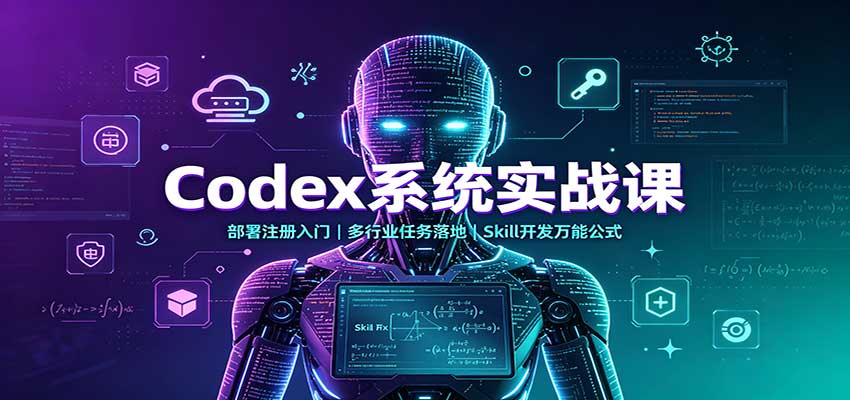 Codex系统实战课：部署注册入门，多行业任务落地，Skill开发万能公式 - 臻优资源网
