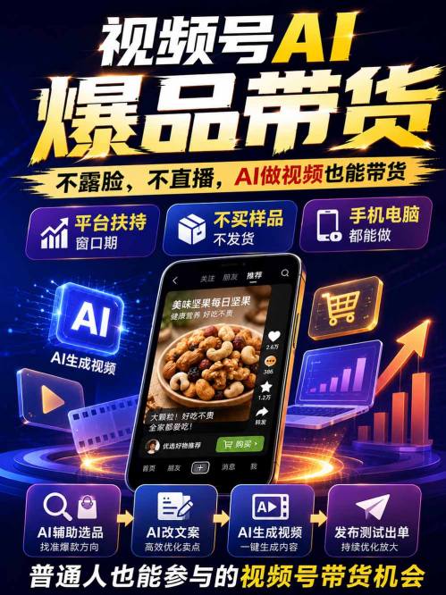 图片[2] - 视频号Ai爆品带货，不露脸、不直播、不买样品、不开店、不发货，AI做视频也能带货，轻松单日佣金1k+ - 臻优资源网