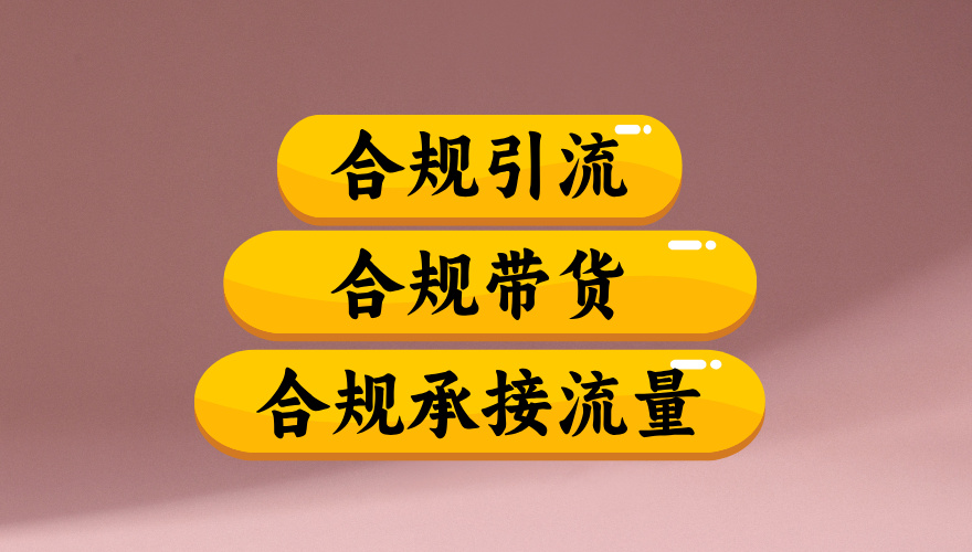 合规引流、合规并且高效地做带货、合规承接流量（揭秘） - 臻优资源网