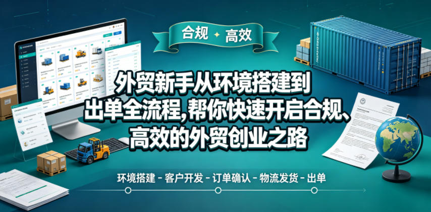 外贸新手从环境搭建到出单全流程，帮你快速开启合规、高效的外贸创业之路 - 臻优资源网