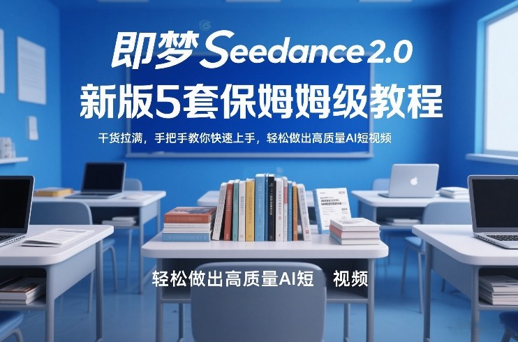 即梦Seedance2.0新版5套保姆级教程，干货拉满，手把手教你快速上手，轻松做出高质量AI短视频 - 臻优资源网