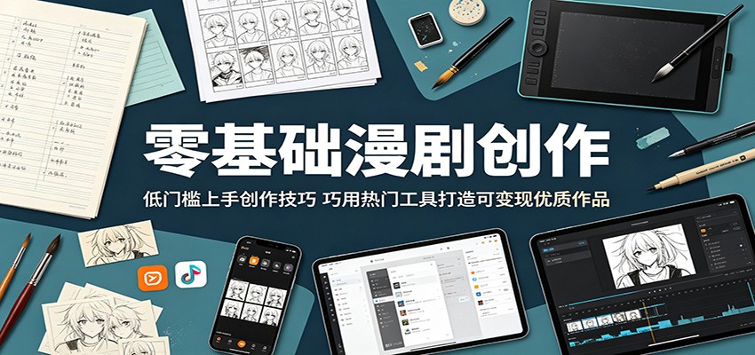 零基础漫剧创作:低门槛上手创作技巧,巧用热门工具打造可变现优质作品 - 臻优资源网