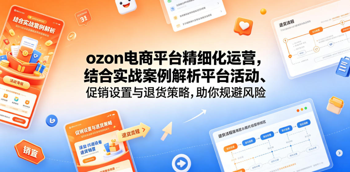 ozon电商平台精细化运营，结合实战案例解析平台活动、促销设置与退货策略，助你规避风险、提升销量 - 臻优资源网