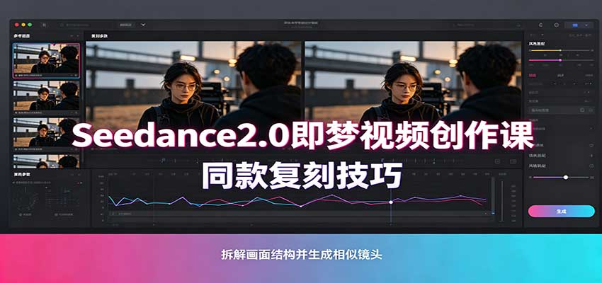 Seedance2.0即梦视频创作课：剧本式视频制作，同款复刻技巧，多行业案例落地教学 - 臻优资源网