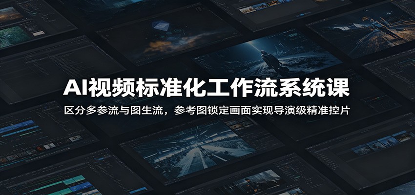 AI视频标准化工作流系统课：区分多参流与图生流，参考图锁定画面实现导演级精准控片 - 臻优资源网