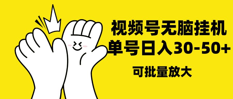 视频号无脑挂机，单号30-50+，可批量放大 - 臻优资源网