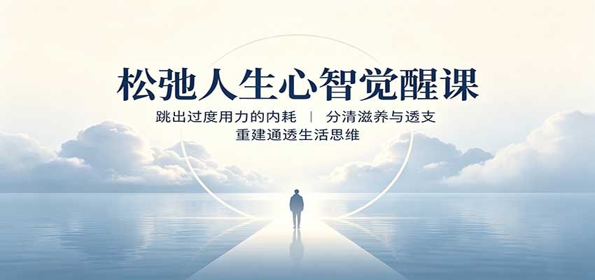 松弛人生心智觉醒课：跳出过度用力的内耗，分清滋养与透支，重建通透生活思维 - 臻优资源网