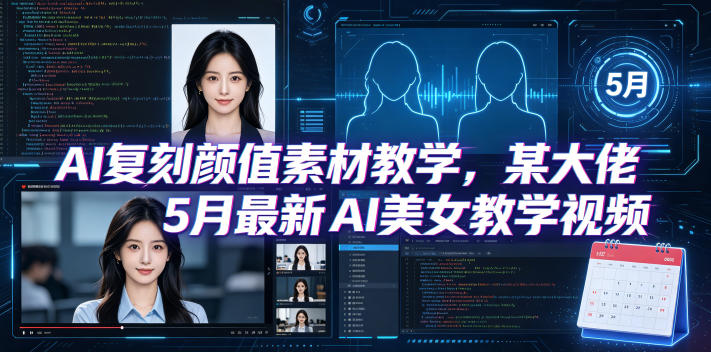 AI复刻颜值素材教学，某大佬5月最新AI美女教学视频，内含4月好物复刻教学 - 臻优资源网