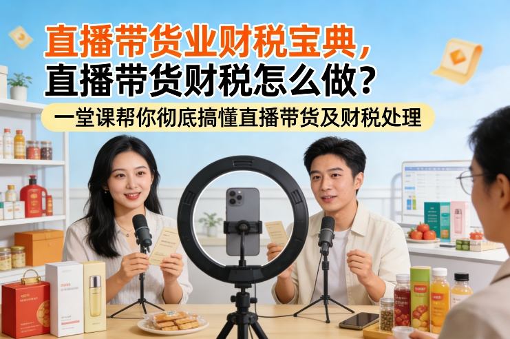 直播带货业财税宝典，直播带货财税怎么做？一堂课帮你彻底搞懂直播带货及财税处理 - 臻优资源网