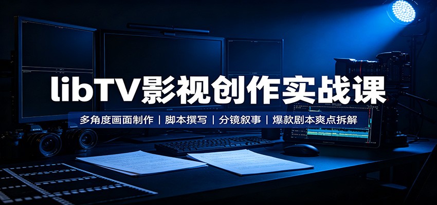 libTV影视创作实战课：多角度画面制作，脚本撰写，分镜叙事，爆款剧本爽点拆解 - 臻优资源网