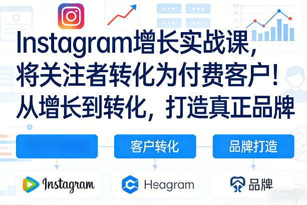Instagram增长实战课，将关注者转化为付费客户！从增长到转化，打造真正品牌（双语字幕） - 臻优资源网