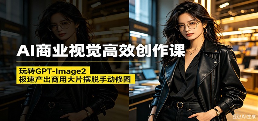 AI商业视觉高效创作课：玩转GPT-Image2，极速产出商用大片摆脱手动修图 - 臻优资源网