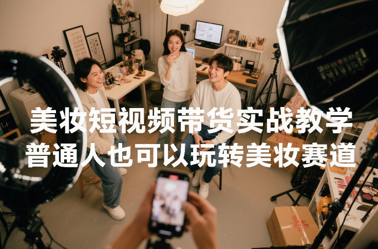 美妆短视频带货实战教学，普通人也可以玩转美妆赛道 - 臻优资源网